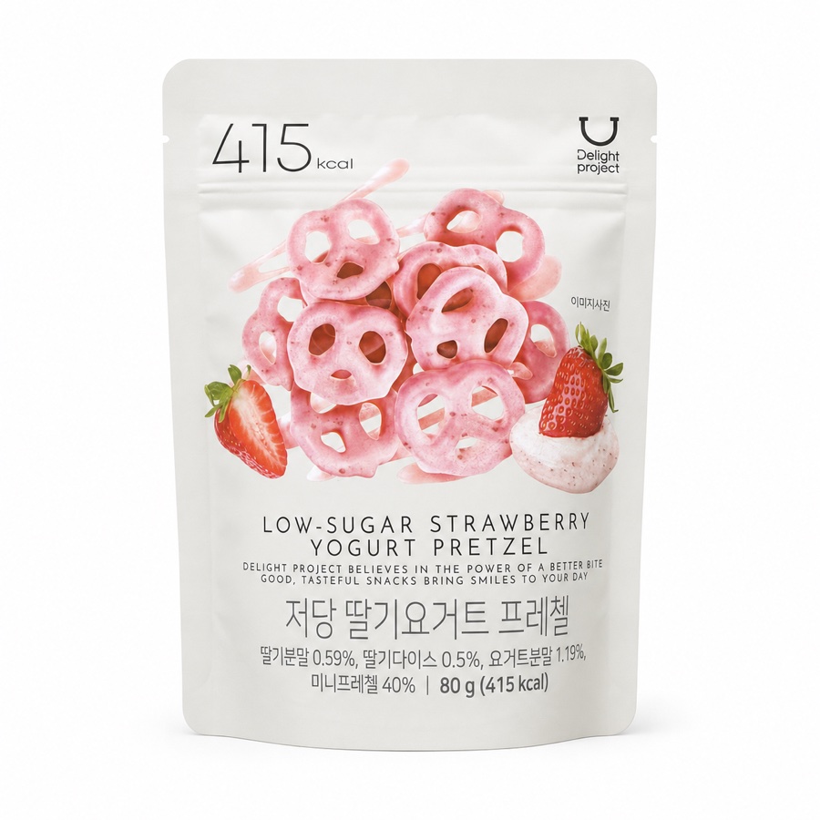 딜라이트 프로젝트 저당 딸기요거트 프레첼 대표사진